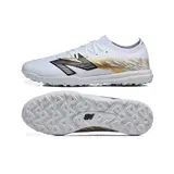 New Balance Furon V8 Elite White and Golden Turf TF Football Boot