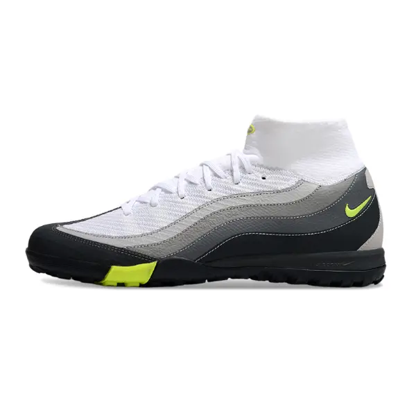 Nike Zoom Mercurial Superfly 10 Elite Kids Turf TF Football Boot - Grey/Black/Volt