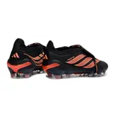 Adidas Predator 26 Elite Tongue Black and Orange Firm Ground FG Football Boot - Black Sole