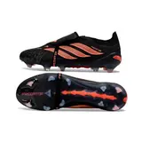 Adidas Predator 26 Elite Tongue Black and Orange Firm Ground FG Football Boot - Black Sole