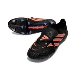 Adidas Predator 26 Elite Tongue Black and Orange Firm Ground FG Football Boot - Black Sole