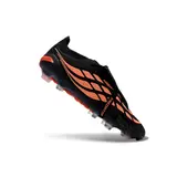 Adidas Predator 26 Elite Tongue Black and Orange Firm Ground FG Football Boot - Black Sole