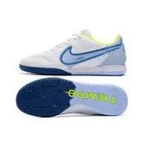 Nike Tiempo Legend 9 Elite White and Light Blue Indoor IC Football Boot