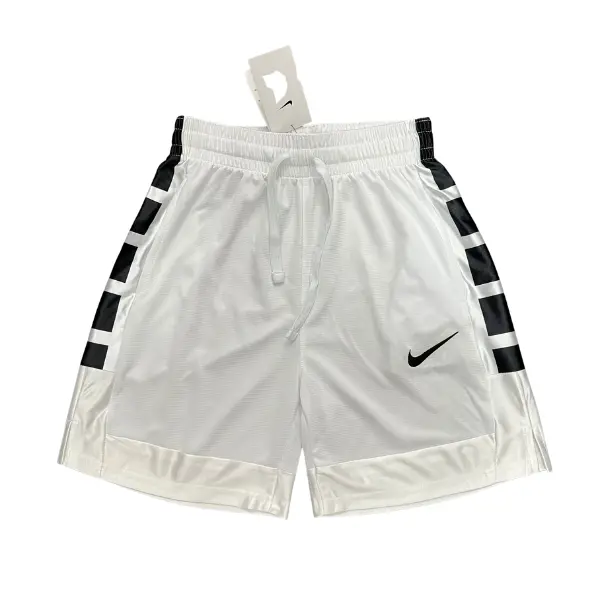 Nike White and Black Shorts - Striped Panel