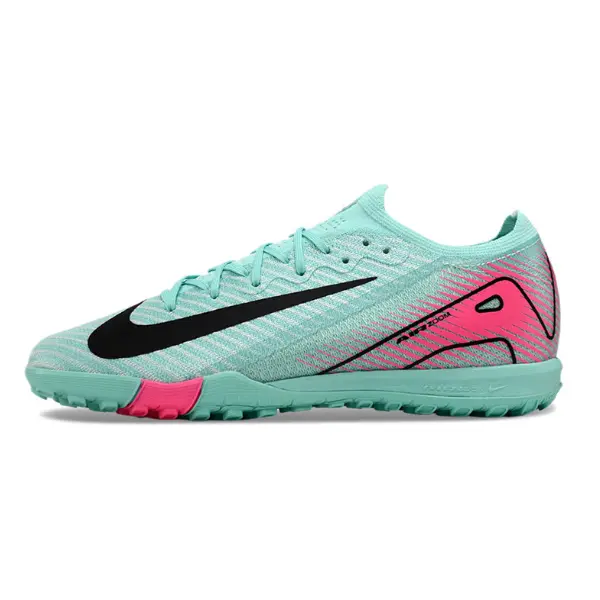 Nike Zoom Mercurial Vapor 16 Elite Kids Light Blue and Pink Turf TF Football Boot