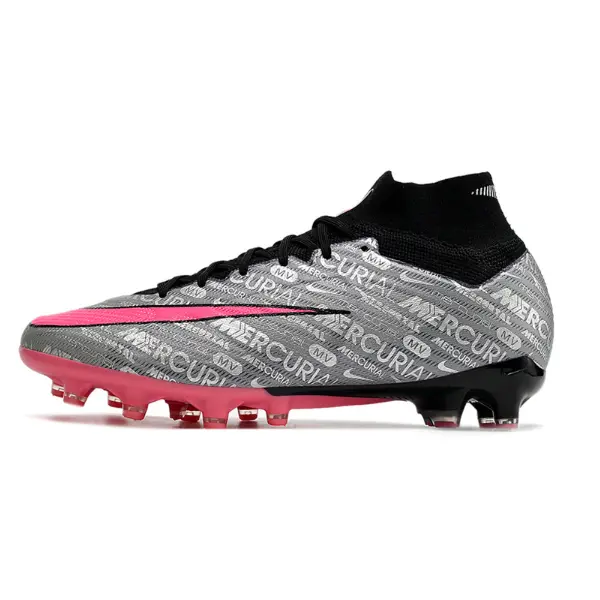 Nike Zoom Mercurial Superfly 9 Elite Grey and Pink Artificial Ground AG Football Boot