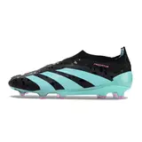 Adidas Predator 30 Elite Laceless Black and Light Blue Firm Ground FG Football Boot