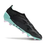 Adidas Predator 30 Elite Laceless Black and Light Blue Firm Ground FG Football Boot