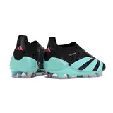 Adidas Predator 30 Elite Laceless Black and Light Blue Firm Ground FG Football Boot