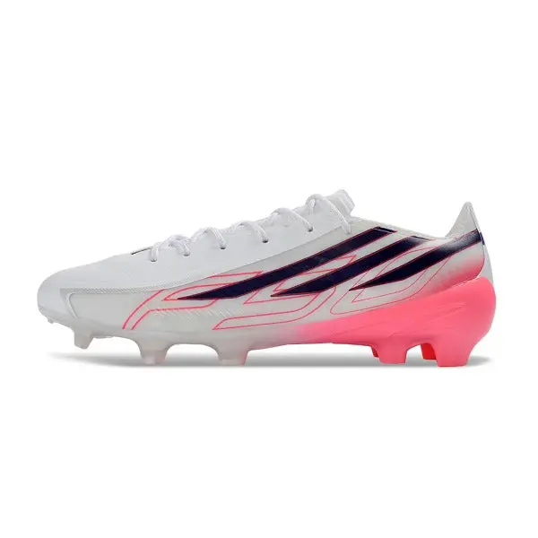 Adidas F50 Hyperfast Laced Elite White and Red Firm Ground FG Football Boot