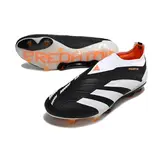 Adidas Predator 30 Elite Laceless Black White and Orange Firm Ground FG Football Boot