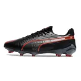 Puma King Ultimate Black and Red Firm Ground FG Football Boot