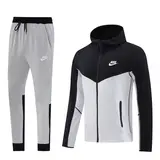 Nike Cold Black and Grey Set Coat and Pants - Black/White