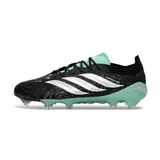 Adidas Predator 26 Elite Black, White and Green Firm Ground FG Football Boot
