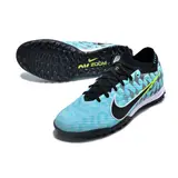 Nike Zoom Mercurial Vapor 15 Elite Light Blue and Black Turf TF Kids Football Boot
