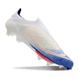Adidas F50+ Elite Laceless Black and Yellow Firm Ground FG Football Boot - White/Blue