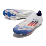 Adidas F50+ Elite Laceless Black and Yellow Firm Ground FG Football Boot - White/Blue