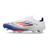 Adidas F50+ Elite Laceless Black and Yellow Firm Ground FG Football Boot - White/Blue
