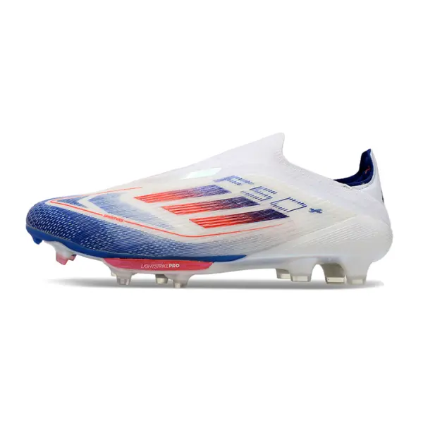 Adidas F50+ Elite Laceless Black and Yellow Firm Ground FG Football Boot - White/Blue