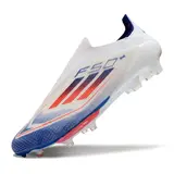 Adidas F50+ Elite Laceless Black and Yellow Firm Ground FG Football Boot - White/Blue