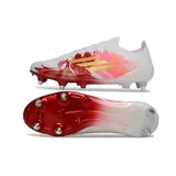 Adidas F50 Elite Laceless White, Golden and Red Mixed Studs SG Football Boot