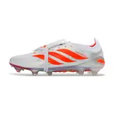 Adidas Predator 26 Elite Tongue White and Orange Firm Ground FG Football Boot