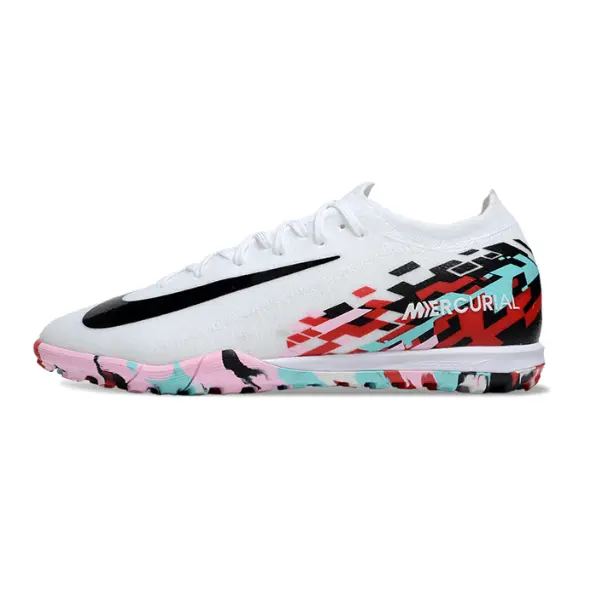 Nike Zoom Mercurial Vapor 16 Elite White and Red Turf TF Football Boot