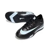 Nike Zoom Mercurial Vapor 16 Elite Black and Light Blue Turf TF Kids Football Boot