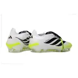 Adidas Predator 26 Elite Tongue Fluorescent Green, Black and White Firm Ground FG Football Boot