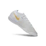 Nike Air Zoom Mercurial Vapor 17 Elite White and Golden Turf TF Kids Football Boot