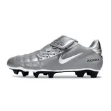 Nike Air Zoom Total 90 III Gray and Silver Firm Ground FG Football Boot