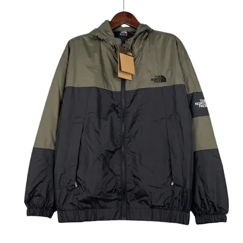 The North Face Green and Black Windbreaker Jacket