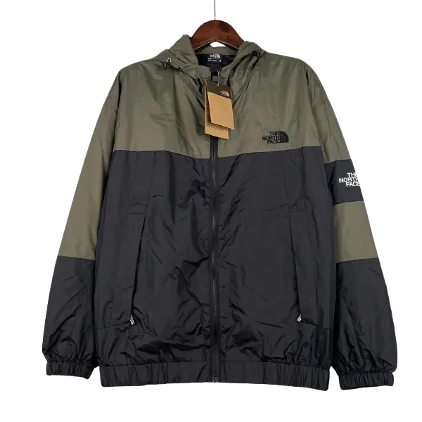 The North Face Green and Black Windbreaker Jacket