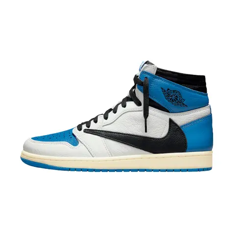 Nike Air Jordan 1 High Travis Scott Blue Military Casual Shoes