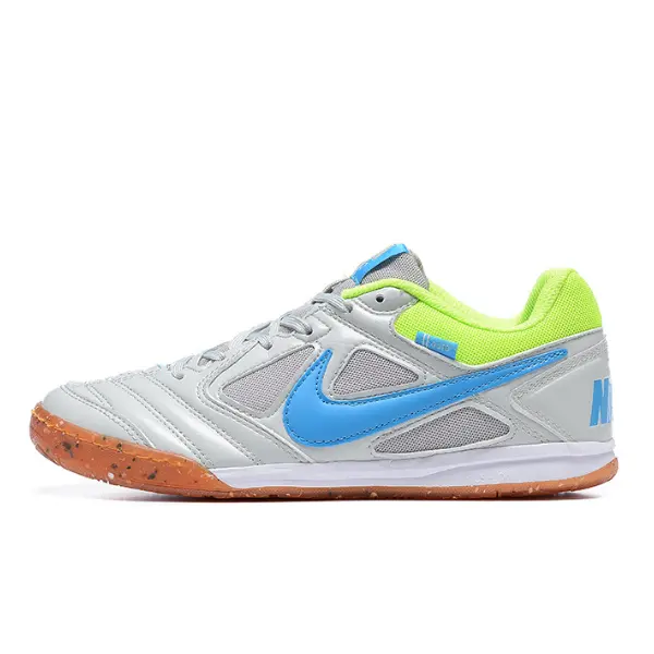 Nike SB Gato X Supreme White and Blue Indoor IC Football Boot - Grey/Volt