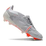 Adidas Predator 30 Elite Tongue White and Orange Firm Ground FG Football Boot - White/Red