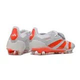 Adidas Predator 30 Elite Tongue White and Orange Firm Ground FG Football Boot - White/Red