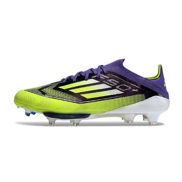 Adidas F50+ Elite Purple and Green Firm Ground FG Football Boot - Volt/Purple