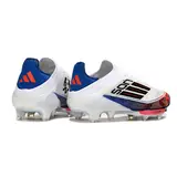 Adidas F50+ Elite Black and Yellow Firm Ground FG Football Boot - White/Red Print