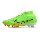 Nike Zoom Mercurial Superfly 9 Elite Green and Yellow Aluminium Studs SG Football Boot