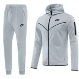 Nike Tech Fleece Grey and Black Cold Set Coat and Pants