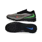 Nike Phantom 6 Elite Black, Gray and Green Turf TF Football Boot