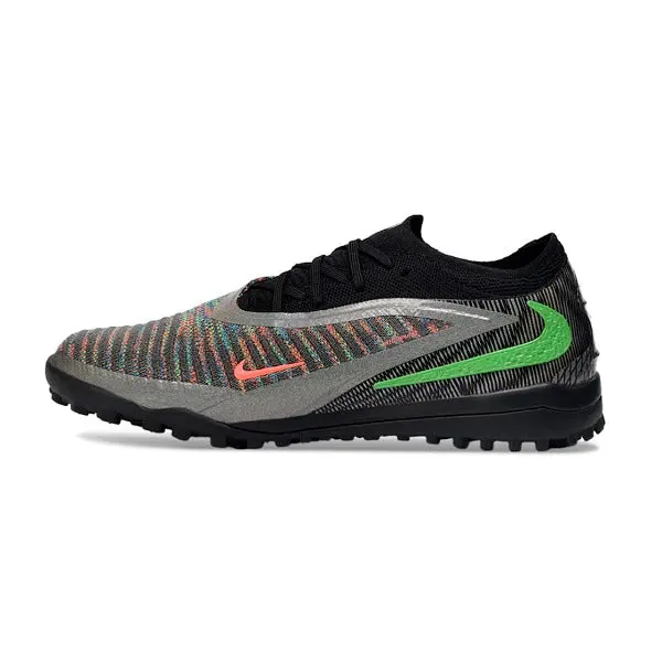 Nike Phantom 6 Elite Black, Gray and Green Turf TF Football Boot