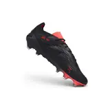 Adidas Predator 26 Elite Black and Red Leather Tech Pack Firm Ground FG Football Boot