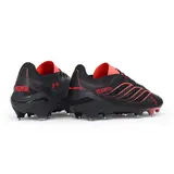 Adidas Predator 26 Elite Black and Red Leather Tech Pack Firm Ground FG Football Boot