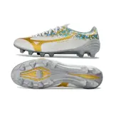 Mizuno Alpha III Elite White and Yellow Firm Ground FG Football Boot