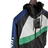 Nike Black White Green Windbreaker Jacket