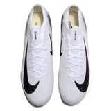 Nike Air Zoom Mercurial Vapor 16 Elite White and Gray Firm Ground FG Kids Football Boot