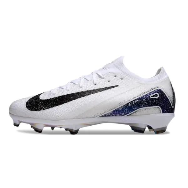 Nike Air Zoom Mercurial Vapor 16 Elite White and Gray Firm Ground FG Kids Football Boot