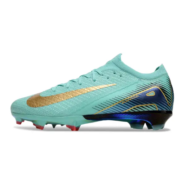 Nike Air Zoom Mercurial Vapor 16 Elite Light Blue Firm Ground FG Football Boot - Black Plate